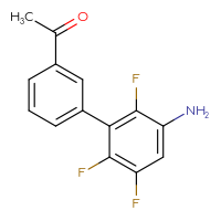 Chemical structure of 1-{3'-amino-2',5',6'-trifluoro-[1,1'-biphenyl]-3-yl}ethan-1-one - CSSB06587416271