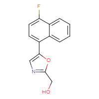 Chemical structure of [5-(4-fluoronaphthalen-1-yl)-1,3-oxazol-2-yl]methanol - CSSB00103164476