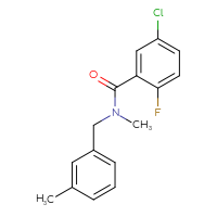 Chemical structure of 5-chloro-2-fluoro-N-methyl-N-[(3-methylphenyl)methyl]benzamide - CSSB00028461720