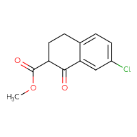 Chemical structure of methyl 7-chloro-1-oxo-1,2,3,4-tetrahydronaphthalene-2-carboxylate - CSSB00010228917