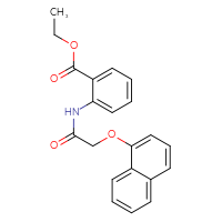 Chemical structure of ethyl 2-[2-(naphthalen-1-yloxy)acetamido]benzoate - CSSB00046714157