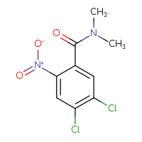 Chemical structure of 4,5-dichloro-N,N-dimethyl-2-nitrobenzamide - CSSB15027526263
