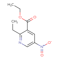 Chemical structure of ethyl 2-ethyl-5-nitropyridine-3-carboxylate - CSSB00000025403