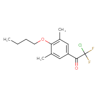 Chemical structure of 1-(4-butoxy-3,5-dimethylphenyl)-2-chloro-2,2-difluoroethan-1-one - CSSB21103684555