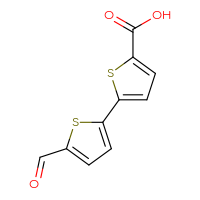 Chemical structure of 5'-formyl-[2,2'-bithiophene]-5-carboxylic acid - CSSB00010163268