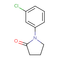 Chemical structure of 1-(3-chlorophenyl)pyrrolidin-2-one - CSSB00000007851