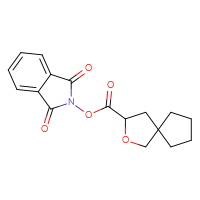 Chemical structure of 1,3-dioxo-2,3-dihydro-1H-isoindol-2-yl 2-oxaspiro[4.4]nonane-3-carboxylate - CSSB02127154744