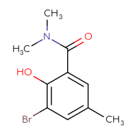 Chemical structure of 3-bromo-2-hydroxy-N,N,5-trimethylbenzamide - CSSB01385228949