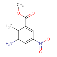 Chemical structure of methyl 3-amino-2-methyl-5-nitrobenzoate - CSSB00011794332