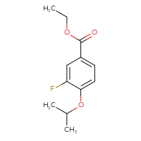 Chemical structure of ethyl 3-fluoro-4-(propan-2-yloxy)benzoate - CSSB02497527759