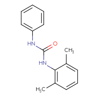 Chemical structure of 3-(2,6-dimethylphenyl)-1-phenylurea - CSSB00102579476