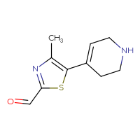 Chemical structure of 4-methyl-5-(1,2,3,6-tetrahydropyridin-4-yl)-1,3-thiazole-2-carbaldehyde - CSSB00025791837
