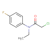 Chemical structure of 2-chloro-N-ethyl-N-(4-fluorophenyl)acetamide - CSSB00000198560