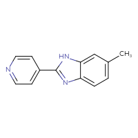 Chemical structure of 6-methyl-2-(pyridin-4-yl)-1H-1,3-benzodiazole - CSSB00000262395