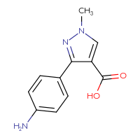 Chemical structure of 3-(4-aminophenyl)-1-methyl-1H-pyrazole-4-carboxylic acid - CSSB00000053942
