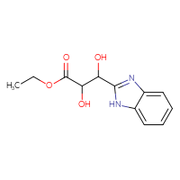 Chemical structure of ethyl 3-(1H-1,3-benzodiazol-2-yl)-2,3-dihydroxypropanoate - CSSB15050976052