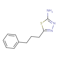 Chemical structure of 5-(3-phenylpropyl)-1,3,4-thiadiazol-2-amine - CSSB00011330171
