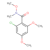Chemical structure of 2-chloro-N,4,6-trimethoxy-N-methylbenzamide - CSSB21151590525
