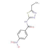 Chemical structure of N-(5-ethyl-1,3,4-thiadiazol-2-yl)-4-nitrobenzamide - CSSB00046106319