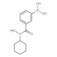 Chemical structure of {3-[cyclohexyl(methyl)carbamoyl]phenyl}boronic acid - CSSB00020624975