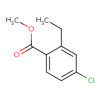 Chemical structure of methyl 4-chloro-2-ethylbenzoate - CSSB00135400414