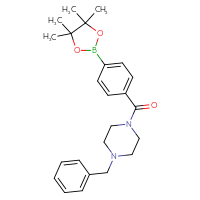 Chemical structure of 1-benzyl-4-[4-(4,4,5,5-tetramethyl-1,3,2-dioxaborolan-2-yl)benzoyl]piperazine - CSSB00021285286