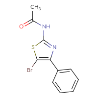 Chemical structure of N-(5-bromo-4-phenyl-1,3-thiazol-2-yl)acetamide - CSSB00021314745