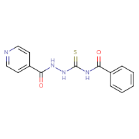 Chemical structure of N-{[(phenylformamido)methanethioyl]amino}pyridine-4-carboxamide - CSSB00025736270