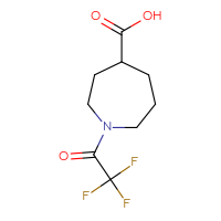 Chemical structure of 1-(2,2,2-trifluoroacetyl)azepane-4-carboxylic acid - CSSB00020762195