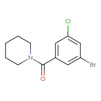 Chemical structure of 1-(3-bromo-5-chlorobenzoyl)piperidine - CSSB00006400711