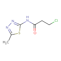 Chemical structure of 3-chloro-N-(5-methyl-1,3,4-thiadiazol-2-yl)propanamide - CSSB00000181557