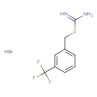 Chemical structure of ({[3-(trifluoromethyl)phenyl]methyl}sulfanyl)methanimidamide hydrobromide - CSSB00025682931