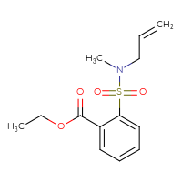 Chemical structure of ethyl 2-[methyl(prop-2-en-1-yl)sulfamoyl]benzoate - CSSB02018022413