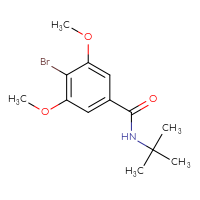 Chemical structure of 4-bromo-N-tert-butyl-3,5-dimethoxybenzamide - CSSB00000396414