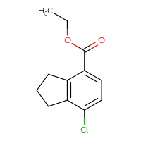 Chemical structure of ethyl 7-chloro-2,3-dihydro-1H-indene-4-carboxylate - CSSB03554934765