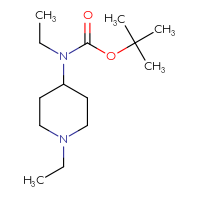 Chemical structure of tert-butyl N-ethyl-N-(1-ethylpiperidin-4-yl)carbamate - CSSB00010022635