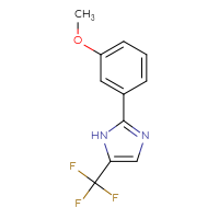 Chemical structure of 2-(3-methoxyphenyl)-5-(trifluoromethyl)-1H-imidazole - CSSB02276500522