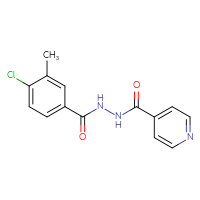 Chemical structure of N'-(4-chloro-3-methylbenzoyl)pyridine-4-carbohydrazide - CSSB00102422326