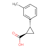 Chemical structure of (1R,2R)-2-(3-methylphenyl)cyclopropane-1-carboxylic acid - CSSB00016178211