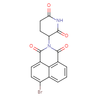 Chemical structure of 8-bromo-3-(2,6-dioxopiperidin-3-yl)-3-azatricyclo[7.3.1.0⁵,¹³]trideca-1(13),5,7,9,11-pentaene-2,4-dione - CSSB06744473435