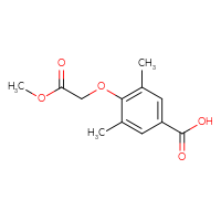 Chemical structure of 4-(2-methoxy-2-oxoethoxy)-3,5-dimethylbenzoic acid - CSSB00000311862