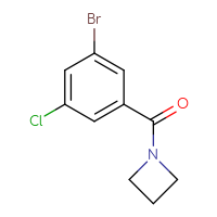 Chemical structure of 1-(3-bromo-5-chlorobenzoyl)azetidine - CSSB00012987232