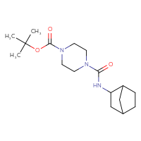 Chemical structure of tert-butyl 4-({bicyclo[2.2.1]heptan-2-yl}carbamoyl)piperazine-1-carboxylate - CSSB00195627126