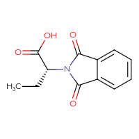 Chemical structure of (2R)-2-(1,3-dioxo-2,3-dihydro-1H-isoindol-2-yl)butanoic acid - CSSB00021110437