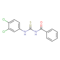 Chemical structure of 1-benzoyl-3-(3,4-dichlorophenyl)thiourea - CSSB00020581408