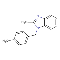 Chemical structure of 2-methyl-1-[(4-methylphenyl)methyl]-1H-1,3-benzodiazole - CSSB00000382526