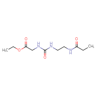 Chemical structure of ethyl 2-{[(2-propanamidoethyl)carbamoyl]amino}acetate - CSSB00020444744