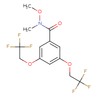 Chemical structure of N-methoxy-N-methyl-3,5-bis(2,2,2-trifluoroethoxy)benzamide - CSSB00319486015