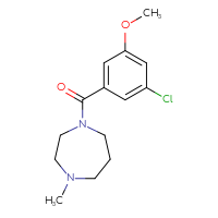 Chemical structure of 1-(3-chloro-5-methoxybenzoyl)-4-methyl-1,4-diazepane - CSSB00065793830