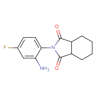 Chemical structure of 2-(2-amino-4-fluorophenyl)-octahydro-1H-isoindole-1,3-dione - CSSB00000740464